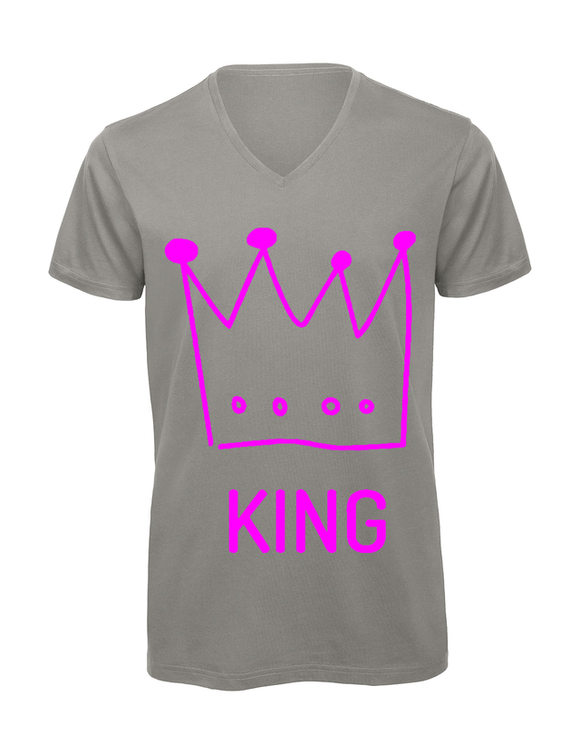 T-shirt homme col v "king"