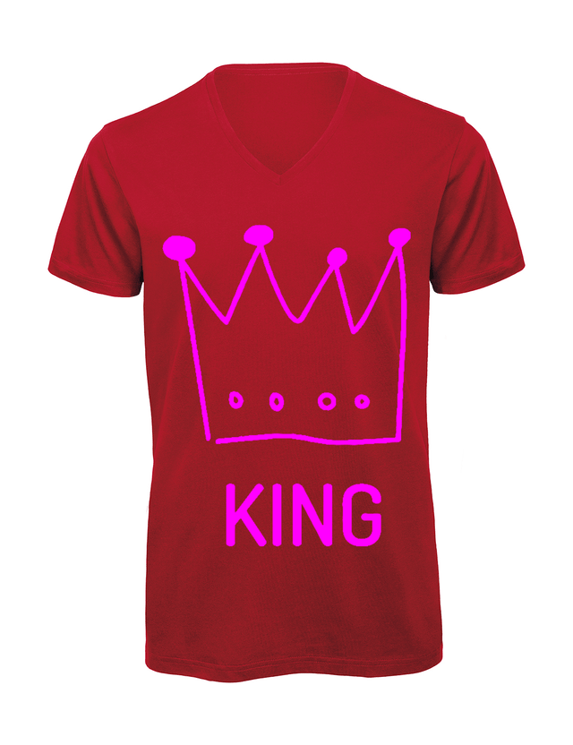 T-shirt homme col v "king"