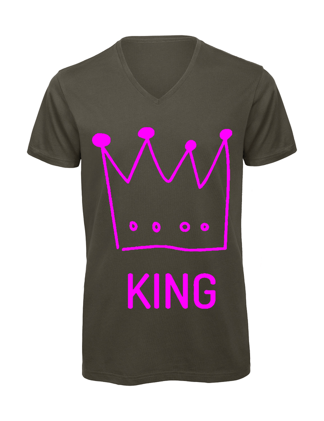 T-shirt homme col v "king"