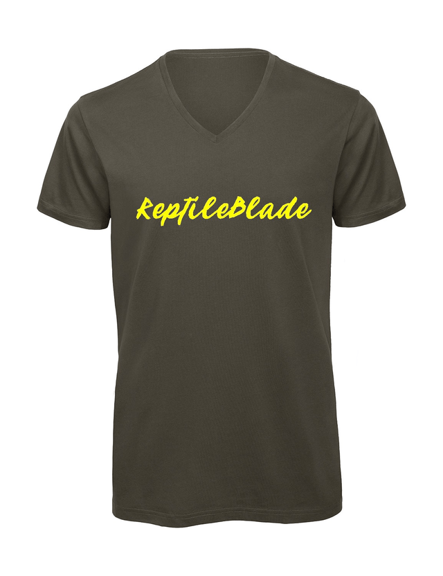 T-shirt homme col v "ReptileBlade"