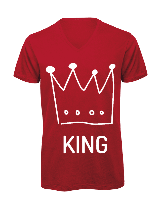 T-shirt homme col v &quot;king&quot;